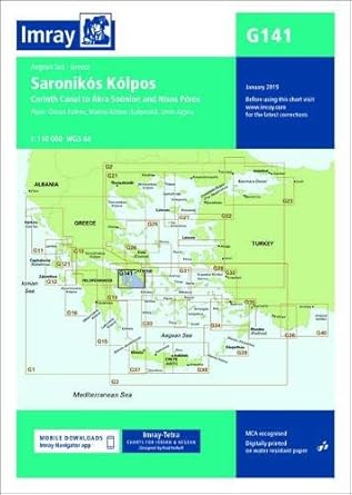imray chart g141 saronikos kolpos 1st edition imray imray 1786790777, 978-1786790774