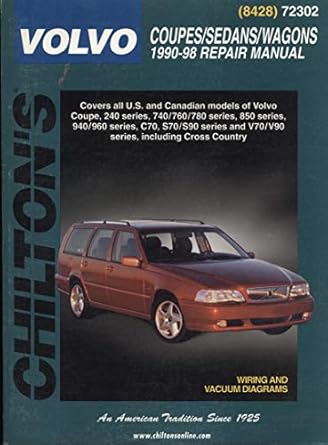 volvo coupes sedans and wagons 1990 98 1st edition chilton 0801990955, 978-0801990953