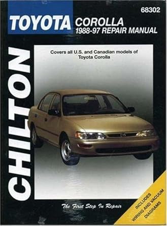 toyota corolla 1988 97 1st edition chilton 0801988276, 978-0801988271