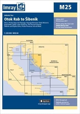 imray chart m25 otok rab to sibenik 1st edition imray 1846239044, 978-1846239045