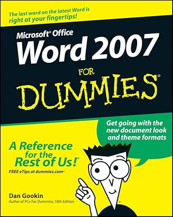 word 2007 for dummies 1st edition dan gookin 0470036583, 978-0470036587