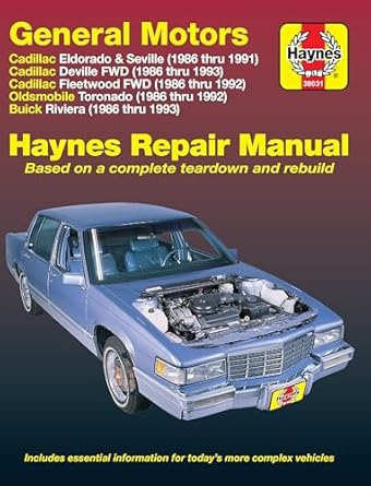 gm eldorado seville deville riviera and toronado 8693 1st edition haynes 1563923475, 978-1563923470