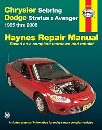 chrysler sebring and dodge stratus and avenger haynes repair manual 1st edition ken freund 1620920018,