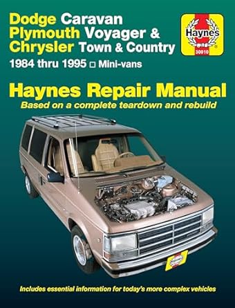 dodge caravan plymouth voyager and chrysler town and country haynes repair manual 1st edition curt choate
