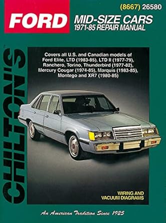 ford mid size cars 1971 85 1st edition chilton 0801986672, 978-0801986673