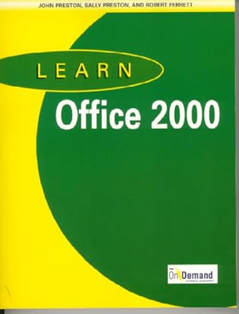 learn office 2000 1st edition john preston 1580762638, 978-1580762632