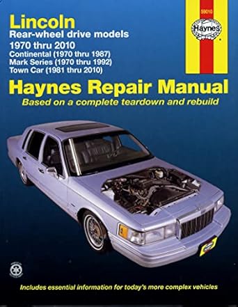 lincoln rwd continental mark series town car haynes repair manual 1st edition max haynes 1563928124,