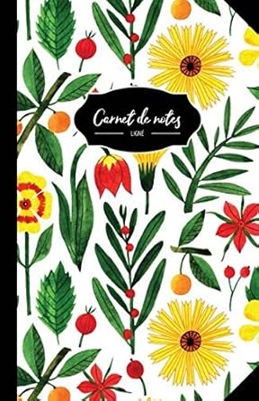 carnet de notes 108 pages avec papier ligne petit format a5 couverture souple et mate blanc jaune rouge vert