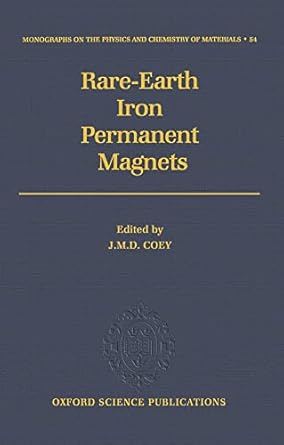 rare earth iron permanent magnets 1st edition j m d coey 0198517920, 978-0198517924