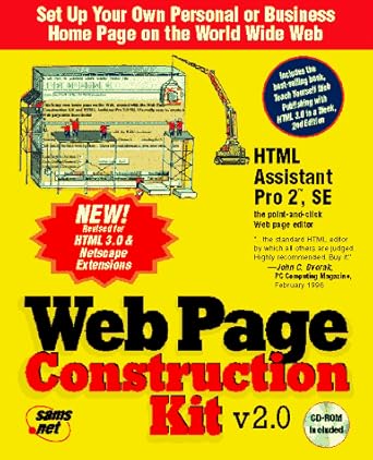 web page construction kit 2 0 1st edition inc simon and schuster 1575210762, 978-1575210766