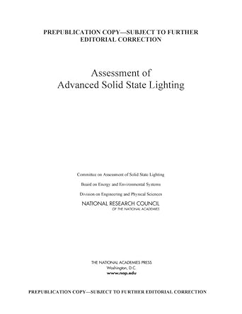 assessment of advanced solid state lighting 1st edition national research council ,division on engineering