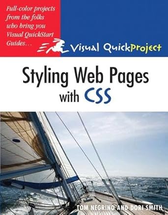 styling web pages with css visual quickproject guide 1st edition tom negrino ,dori smith 0321555570,