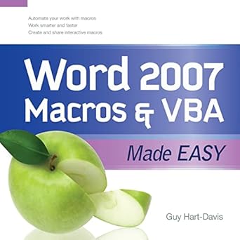 word 2007 macros and vba made easy 1st edition guy hart davis 0071614796, 978-0071614795