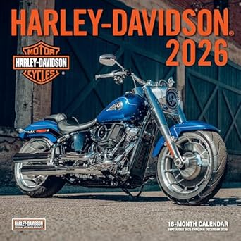 harley davidson 2026 12x12 16 month calendar september 2025 through december 2026 1st edition editors of