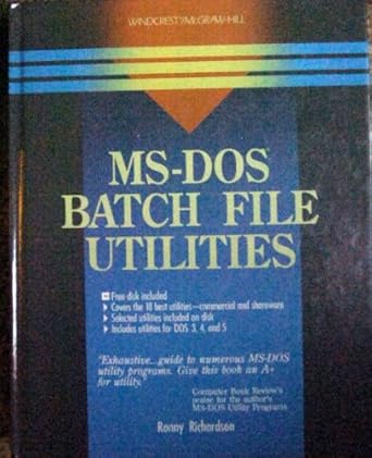 ms dos batch file utilities/book and disk 1st edition ronny richardson 0830624821, 978-0830624829