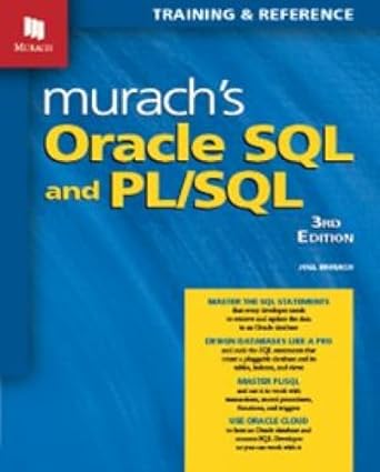 murachs oracle sql and pl/sql training and reference 1st edition joel murach 1943873194, 978-1943873197