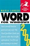 word 2000 for windows 1st edition maria langer 0201354284, 978-0201354287