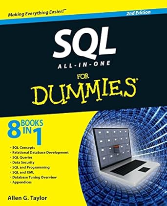 sql all in one for dummies 2e 1st edition allen g taylor 0470929960, 978-0470929964
