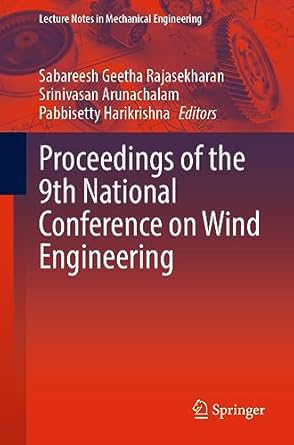 proceedings of the 9th national conference on wind engineering 1st edition sabareesh geetha rajasekharan