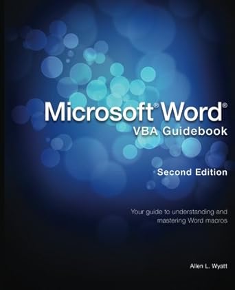 microsoft word vba guidebook 1st edition allen l wyatt 1613591977, 978-1613591970
