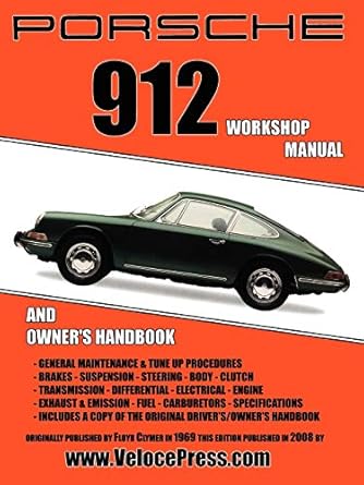 porsche 912 workshop manual 1965 1968 1st edition floyd clymer 1588501019, 978-1588501011