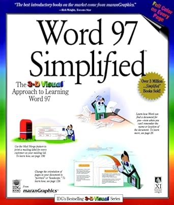 microsoft word 97 simplified idgs 3 d visual series 1st edition ruth maran 0764560115, 978-0764560118