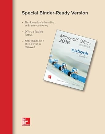 looseleaf for microsoft office outlook 2016 complete in practice 1st edition randy nordell ,michael brian
