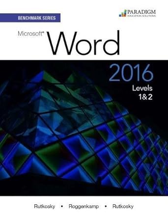 benchmarkword 2016 level 1 and 2 + 12 month access card 1st edition nita rutkosky 0763869813, 978-0763869816