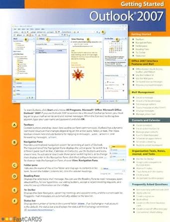 fastcard outlook 2007 getting started 1st edition thomson netg press 142395484x, 978-1423954842