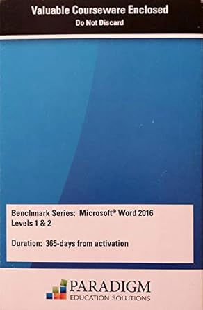benchmark ms word 2016 lvl 1+2 ebk acc 1st edition nita hewitt rutkosky 0763869252, 978-0763869250