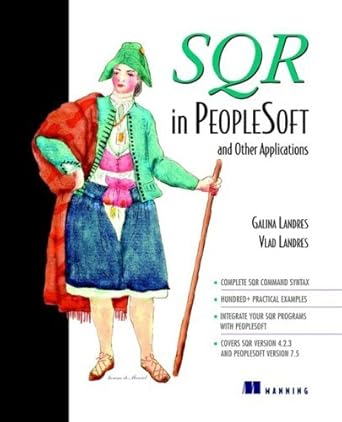 sqr in peoplesoft and other applications 1st edition galina landres ,vlad landres 1884777775, 978-1884777776