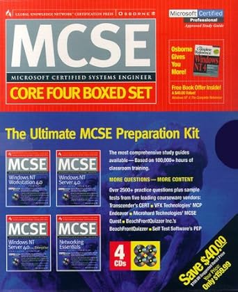 mcse certification press core four boxed set 1st edition inc syngress media 0078825687, 978-0078825682