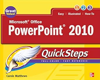 microsoft office powerpoint 2010 quicksteps 1st edition carole boggs matthews 0071634916, 978-0071634915