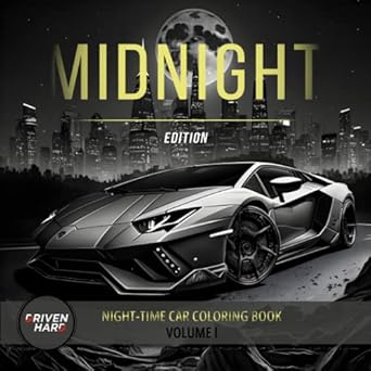 night time car coloring book   sports car coloring book insanely detailed illustrations of high end exotic