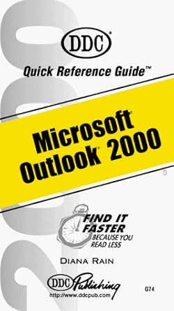 quick reference guide microsoft outlook 2000 1st edition diana rain 1562439286, 978-1562439286