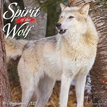spirit of the wolf 2023 wall calendar 1st edition willow creek press 1549227793, 978-1549227790