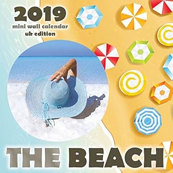 the beach 2019 mini wall calendar 1st edition wall publishing 164252302x, 978-1642523027