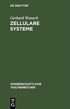 zellulare systeme 1st edition gerhard wunsch 3112550196, 978-3112550199