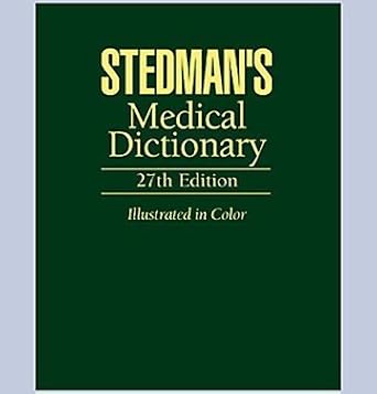 stedmans medical dictionary veterinary medicine insert with over 45 images and reference tables 1st edition