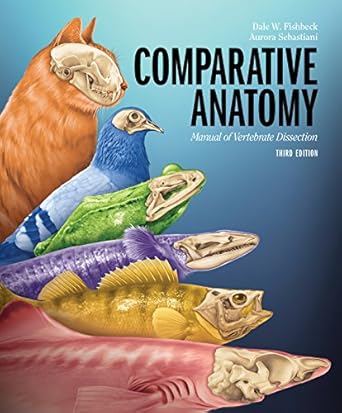 comparative anatomy manual of vertebrate dissection 1st edition dale w fishbeck 1617310425, 978-1617310423