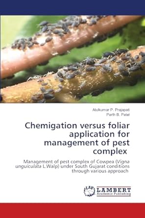 chemigation versus foliar application for management of pest complex management of pest complex of cowpea