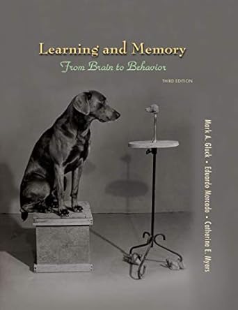 learning and memory 1st edition mark a gluck ,eduardo mercado ,catherine e myers 1464105936, 978-1464105937