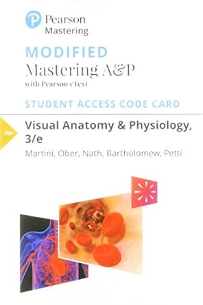 modified mastering aandp with pearson etext standalone access card for visual anatomy and physiology 1st