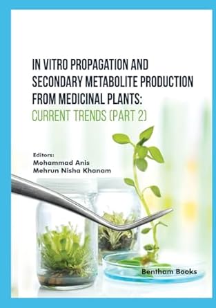 in vitro propagation and secondary metabolite production from medicinal plants current trends 1st edition