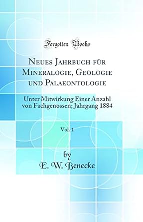 neues jahrbuch fur mineralogie geologie und palaeontologie vol 1 unter mitwirkung einer anzahl von