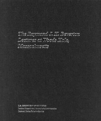 the raymond j h beverton lectures at woods hole massachusetts three lectures on fisheries science given may 2