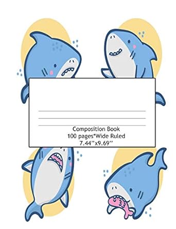 composition book wide ruled 100 pages notebook for boys or girls perfect for back to school 1st edition