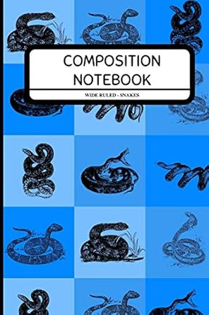 composition notebook wide ruled snakes snake lover notebook for boys girls kids students men women work 6 x 9