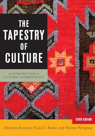 the tapestry of culture an introduction to cultural anthropology 1st edition abraham rosman ,paula g rubel