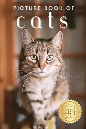 picture book of cats 45 stunning photos of every breed and facts with video for dementia patients seniors